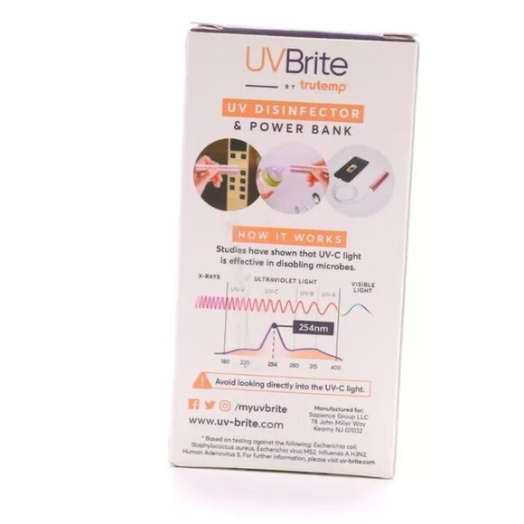 NIB 2 Power Bank to charge Phones & Personal Sterilizer Black & Pink - Picture 6 of 8